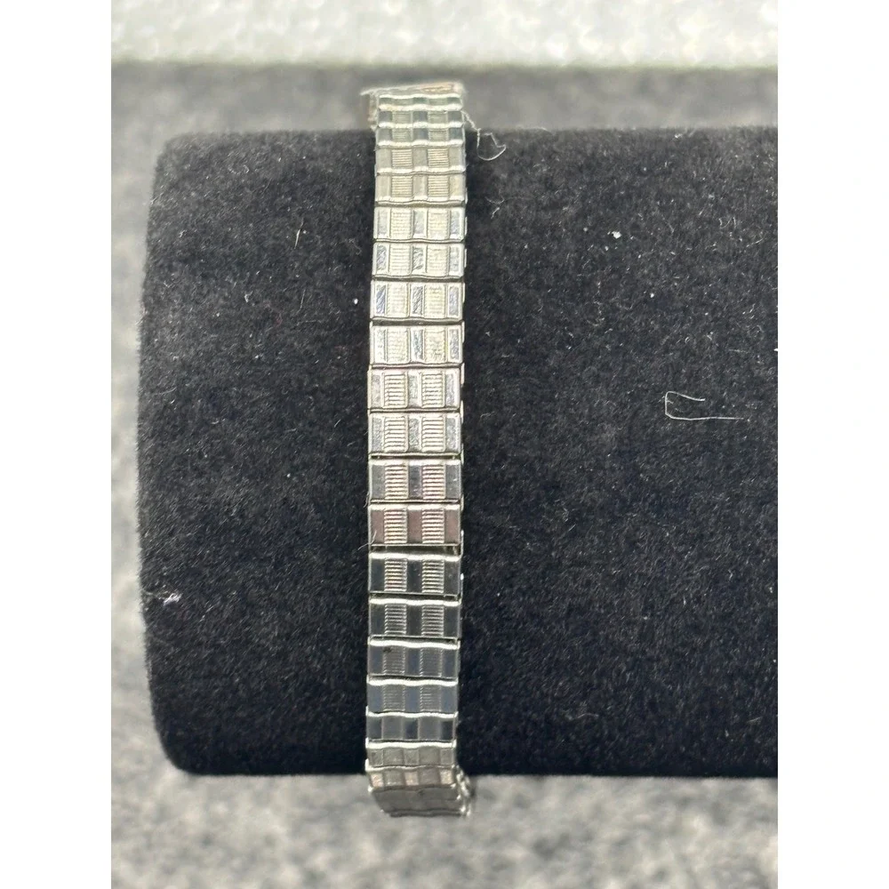 VTG‎ Silver Tone Turquoise Inlay Bracelet Watch Women's New Battery Analog